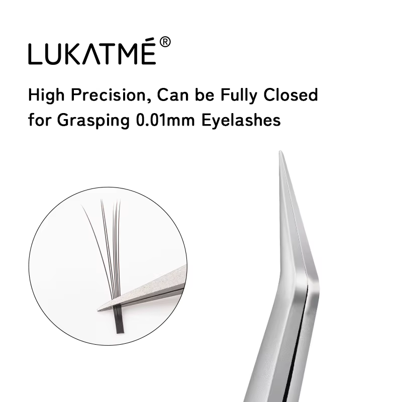 LUKATME Lot de 5 pinces de précision en acier inoxydable, pointe en fibre antidérapante, pinces prof