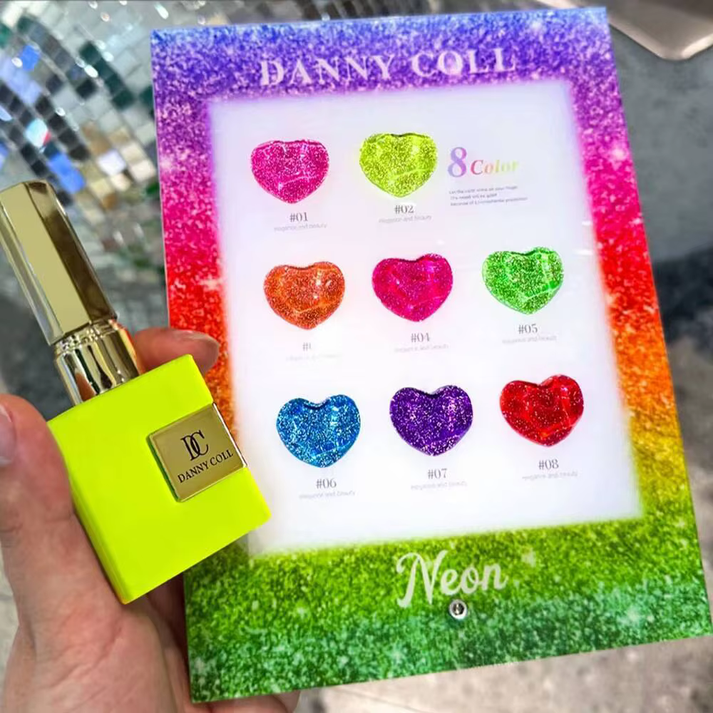 Ensemble de vernis Gel Macaron de printemps, 8 couleurs, avec carte d'affichage, couleurs vives arc-