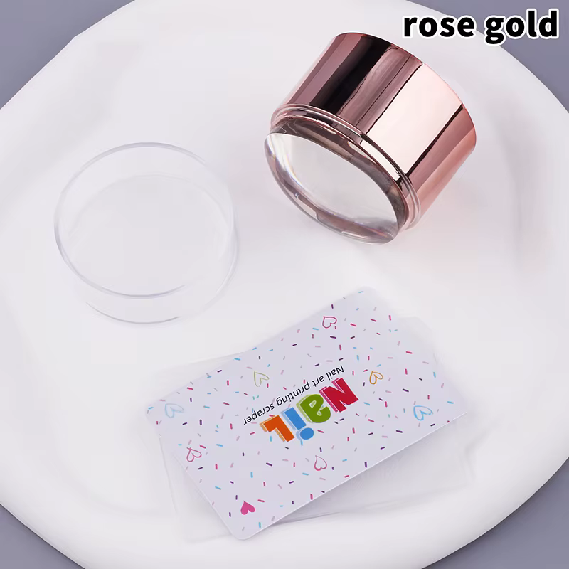 Modèle d'estampage pour manucure à faire soi-même, tampon pour Nail Art français avec un grattoir à 