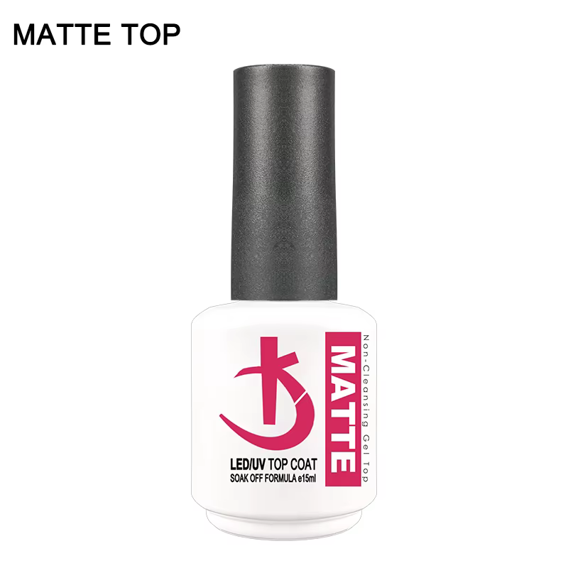 KODI JYJ Dernier Vernis Semi-Permanent Super Noir 15ml, Gel de Base Blanc Brillant pour Ongles, Coul