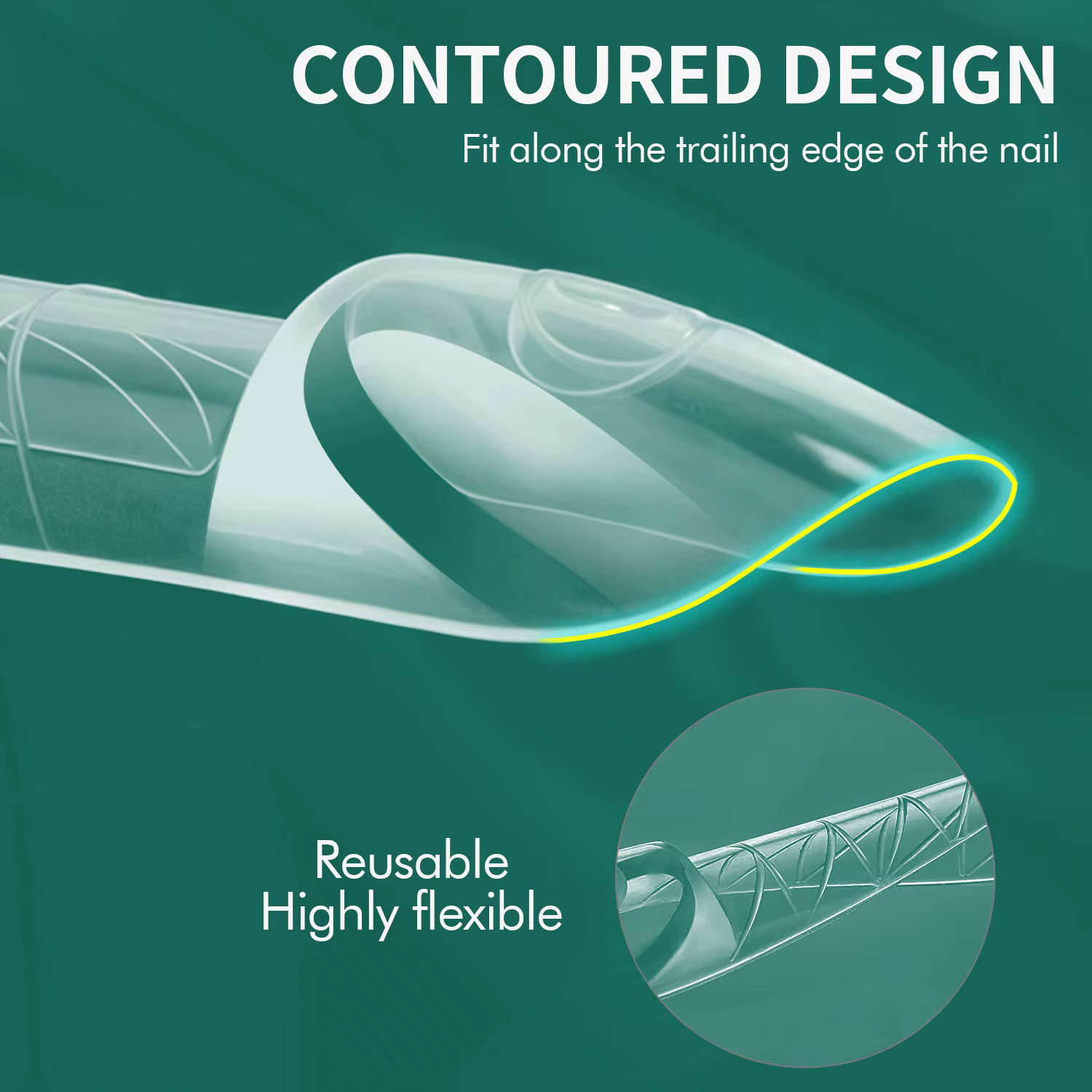 Nailpop Space Nail Dual Forms 15 Tailles Formes à ongles pour extension de gel poly Réutilisables Ma