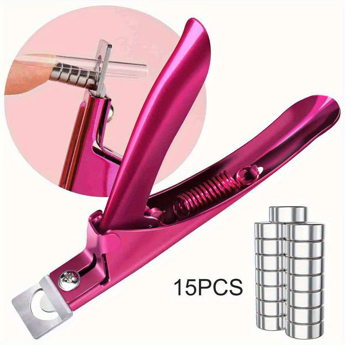 Coupe-ongles en acrylique en acier inoxydable, ciseaux arc-en-ciel, faux-points en U, outils de manu