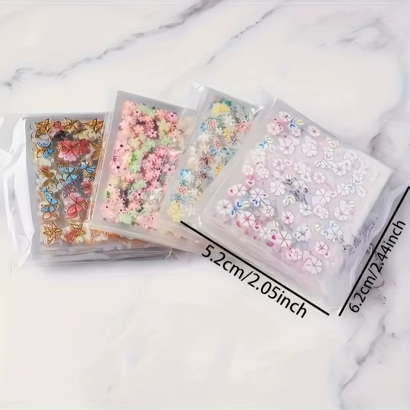 90 feuilles d'autocollants pour ongles en plastique Durable pour femmes, mélange de fleurs de printe