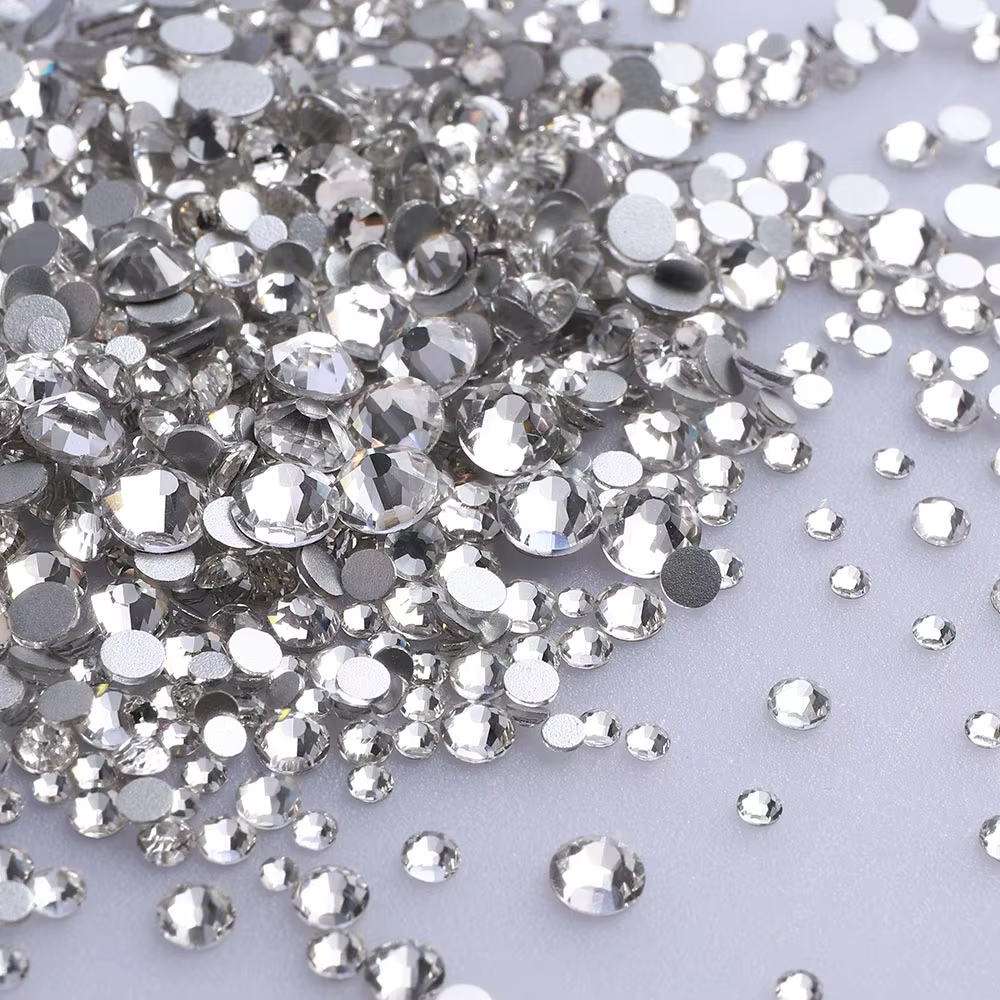 1440 pièces mélange taille verre Flatback strass paillettes cristal AB diamant rond Non correcteur c
