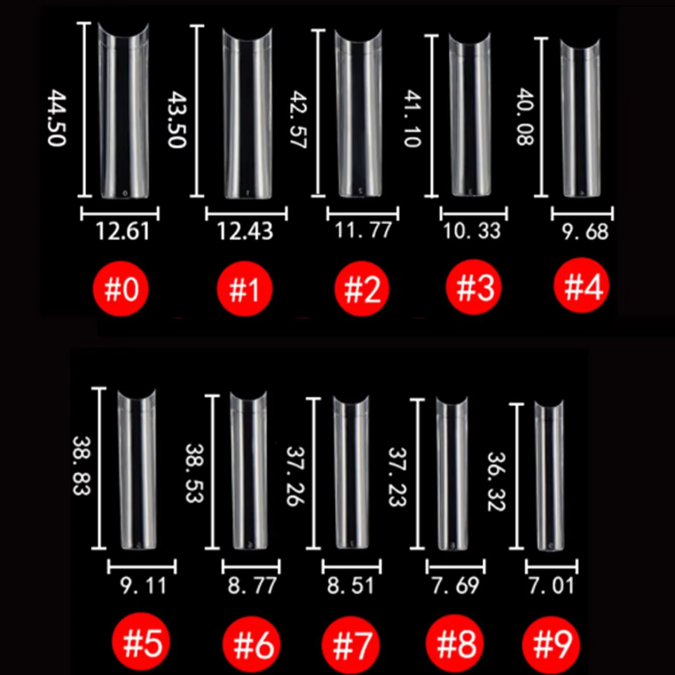 Embouts de cercueil longs et transparents, 120 pièces, pour Salons d'ongles en acrylique et Nail Art