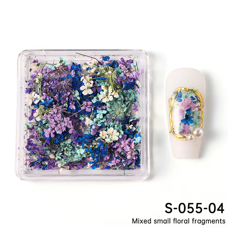 Décorations DIY pour nail art, style japonais, fleurs séchées en gel pour ongles, bijoux, breloques,