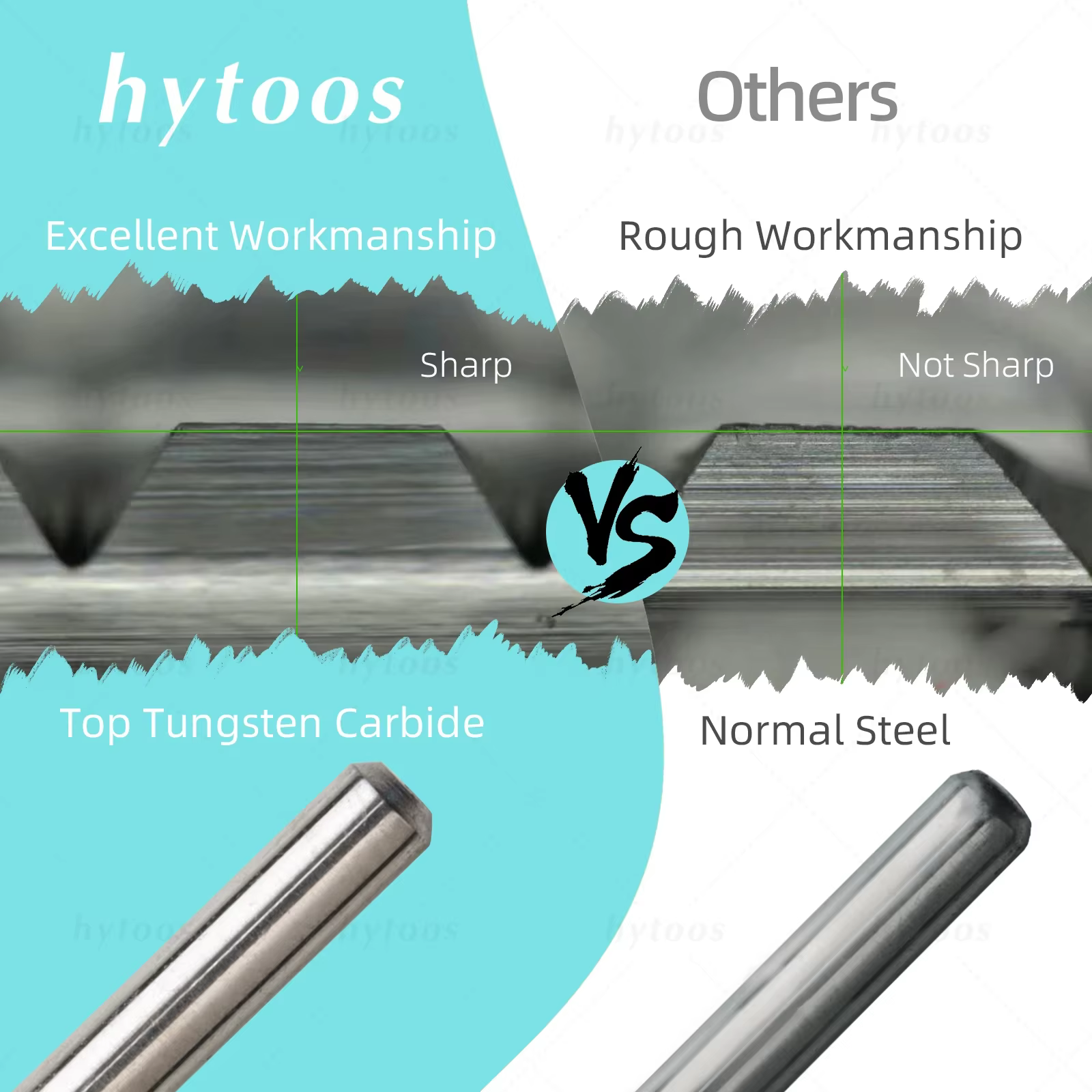 HYTOOS-Foret à ongles conique à dessus plat, forets à ongles en carbure de tungstène à 2 voies, acce