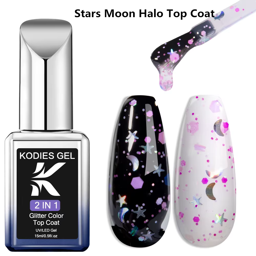 KODIES GEL diamant couche de finition pour vernis à ongles 15ML Super brillant UV Gel vernis à ongle