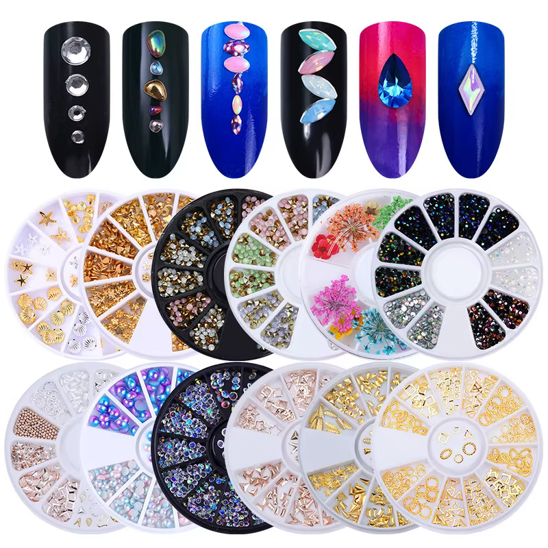 nail art strass ongle decoration Pièces de décoration pour ongles strass, cristal bijoux perles acce