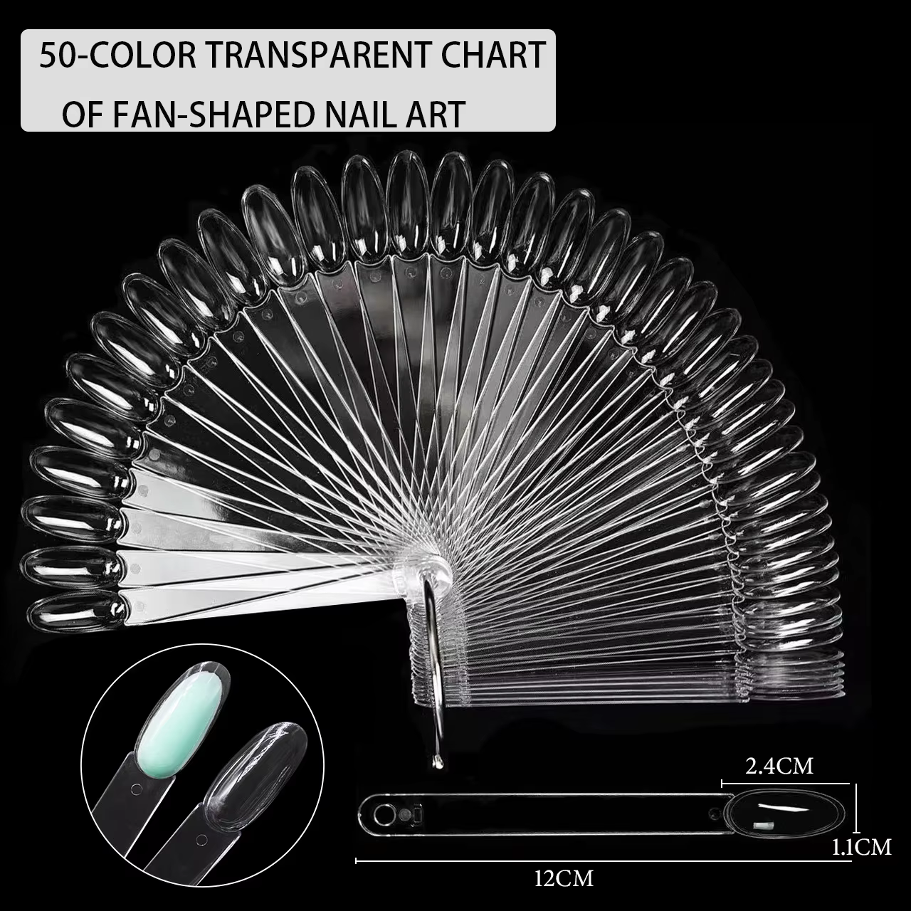 50pcs carte de couleur conception Nail Art modèles outils montrent différents styles