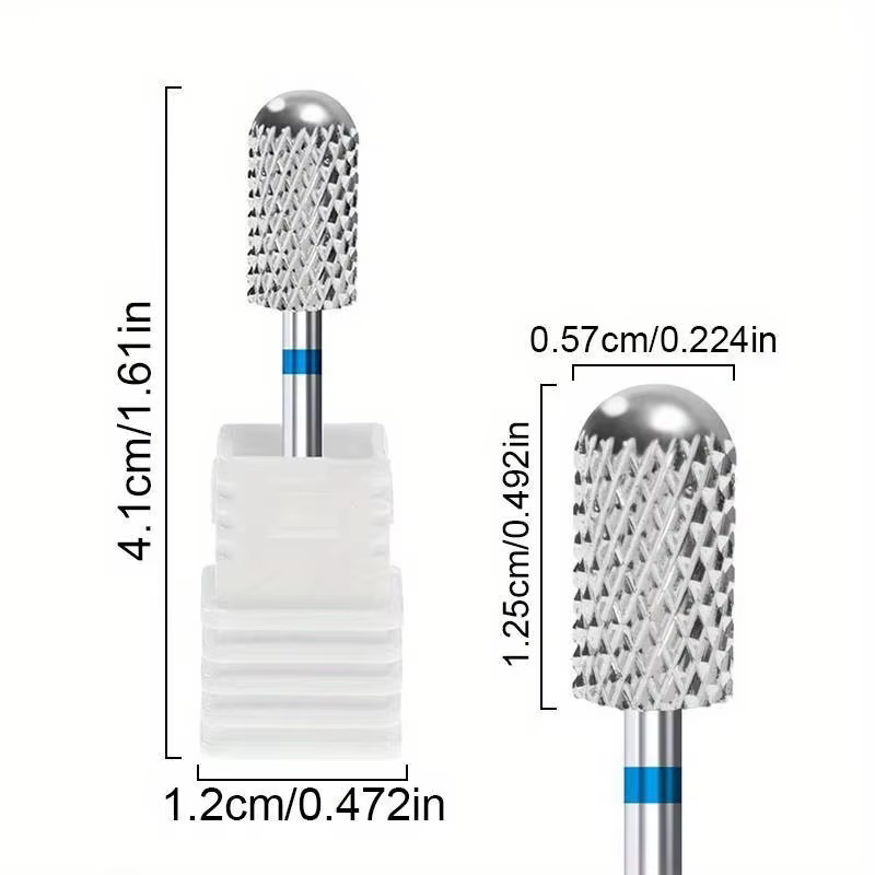 Foret à ongles en carbure de tungstène, 1 pièce, fraise rotative, coupe-ongles, perceuse électrique 