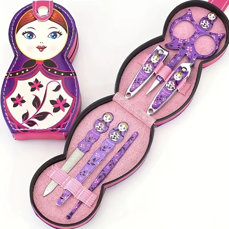 Kit de manucure et pédicure 6 pièces : Ciseaux à ongles, outils de pédicure, coupe-ongles, coupe-poi