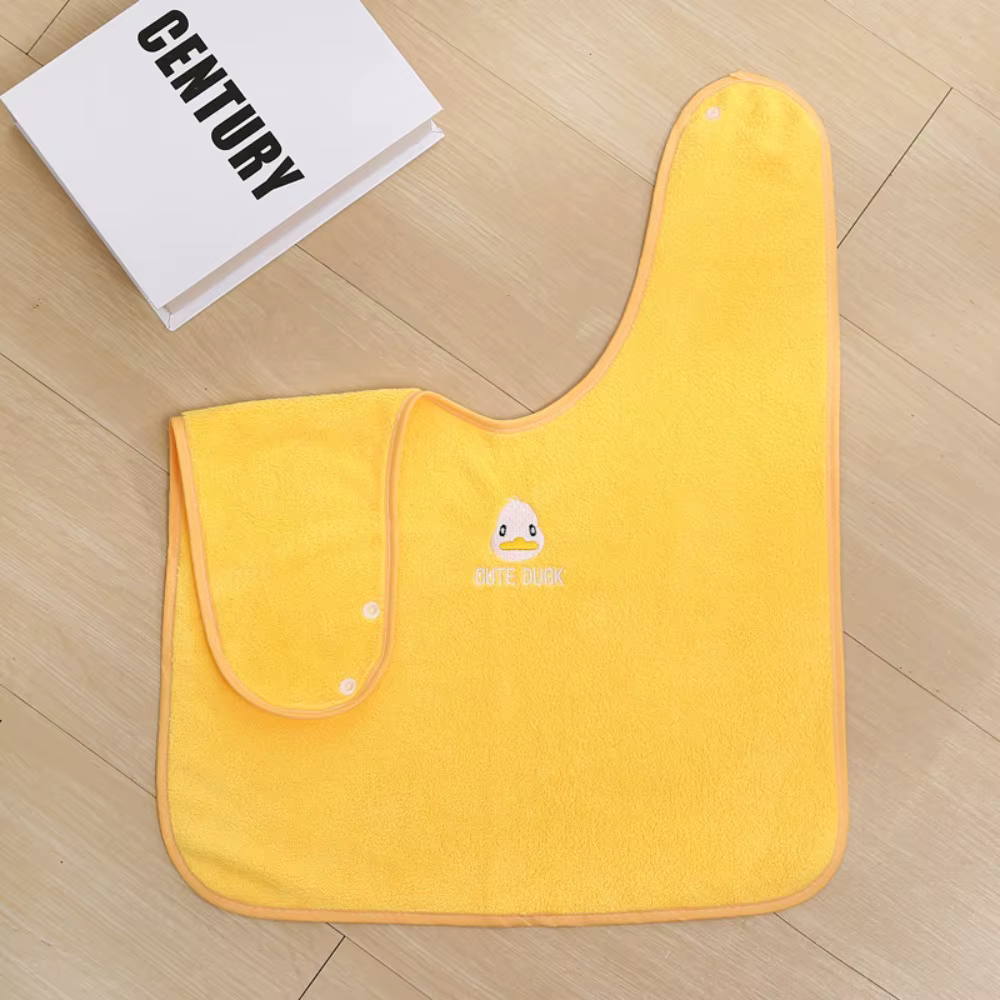 Bavoirs doux pour bébé, respectueux de la peau, avec boutons-pression réglables, serviette absorbant