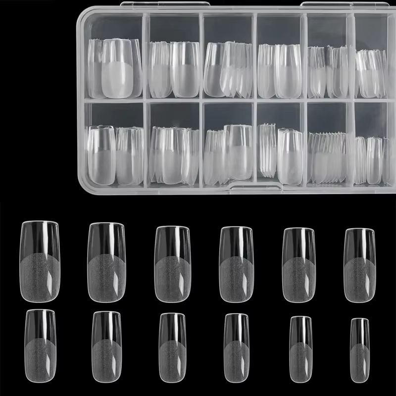 Embouts d'ongles carrés, 120 pièces, couverture complète artificielle, pointes de Gel souples et cla