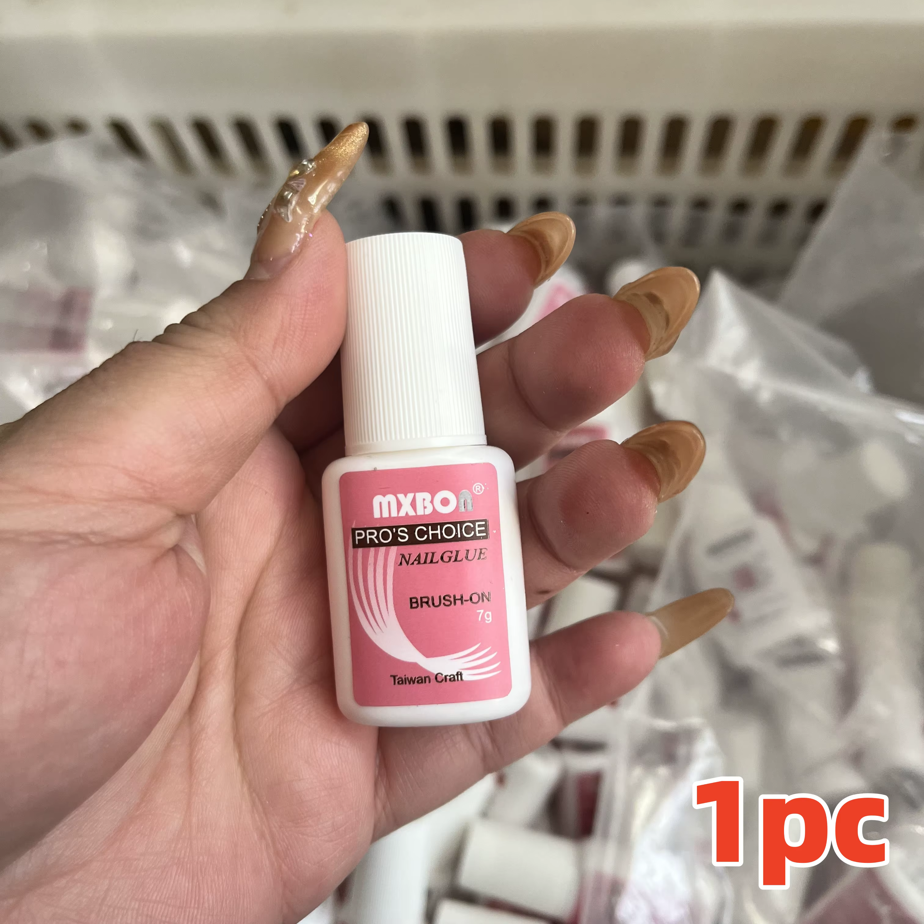 1/3/5 pièces 7g Super fort clair Gel imperméable à l'eau colle pour ongles à pression et ongles en a