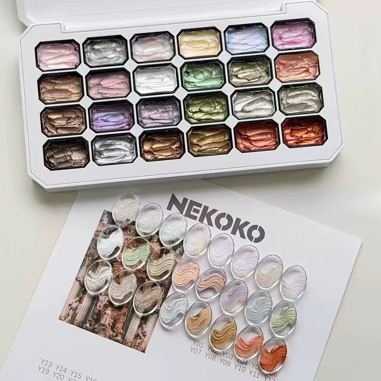 24 Couleurs Poudre de Fée Crème Gel Nail Art 3D UV/LED Gel Micro-Texture DIY Accessoires de Concepti