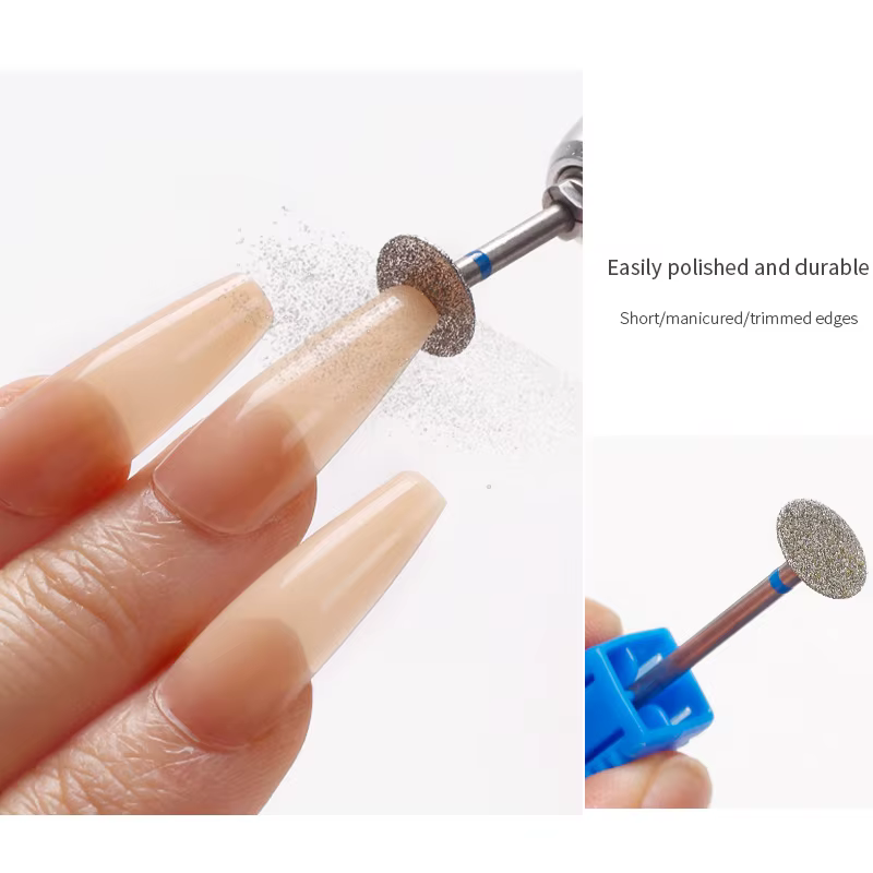 Foret à ongles en diamant, fraise pour le nettoyage des cuticules, Gel, débordement, outil de manucu