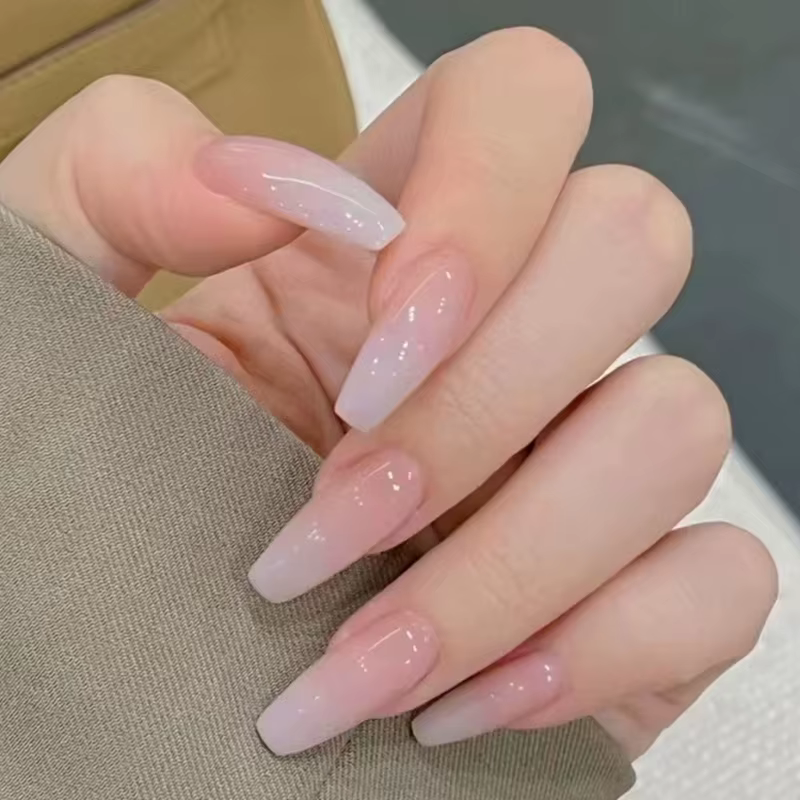 Nail Art faux ongles ballerine japonaise presse sur ongles ensemble diamant Streamer Flash mouche pa