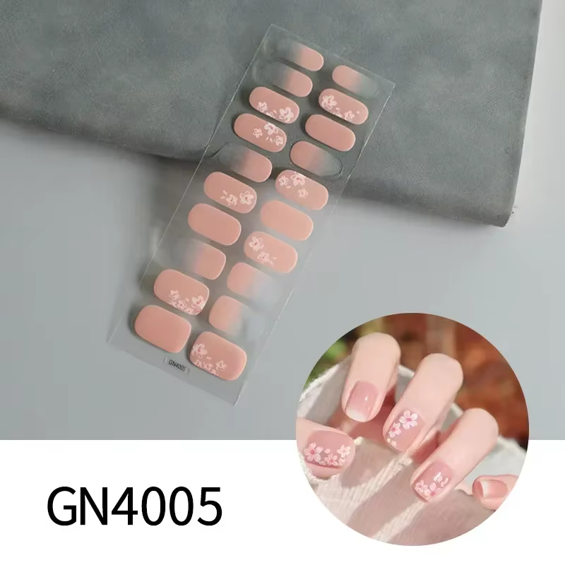 Autocollants pour ongles en Gel, autocollants de manucure auto-adhésifs à la mode, bandes d'ongles e