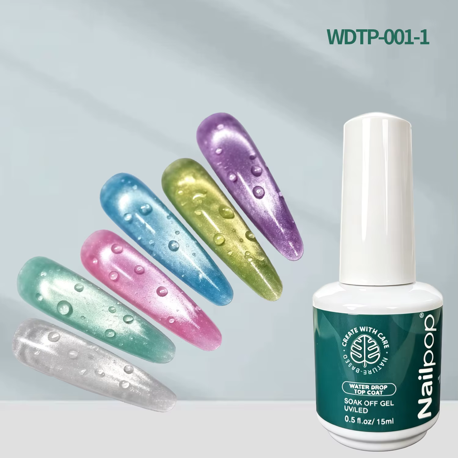 Nailpo HEMA/TPO Free Water Drop Top Coat Sans Résidu Auto-Nivelant Séchage Rapide en 5 Secondes Long