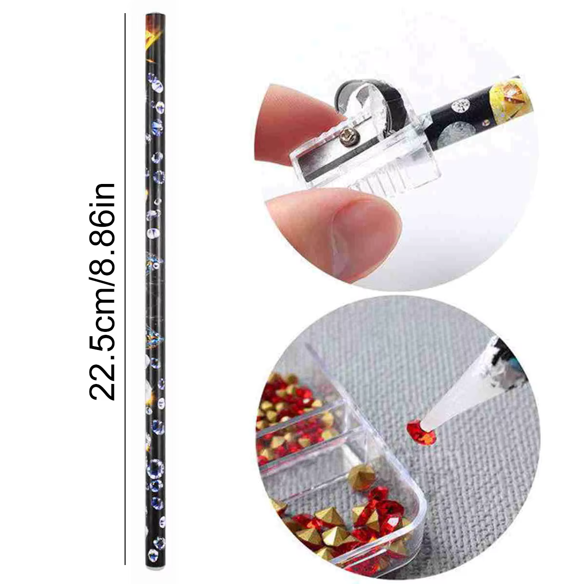 Crayon à points pour Nail Art, sélecteur de strass, outil de ramassage sans contact pour cire de cri