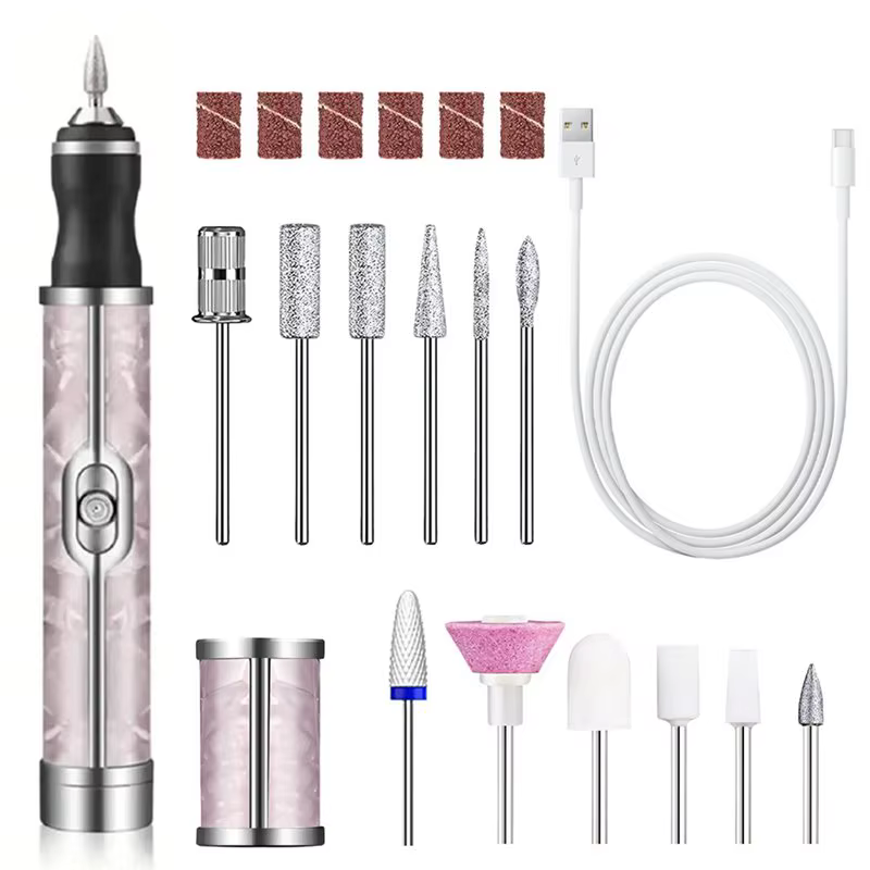Kit professionnel de manucure et pédicure ABIT, ensemble de manucure sans fil rechargeable pour le p