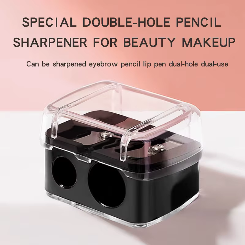 Crayon Eyeliner crayon à sourcils maquillage taille-crayon Double trou conception crayon outil de bo