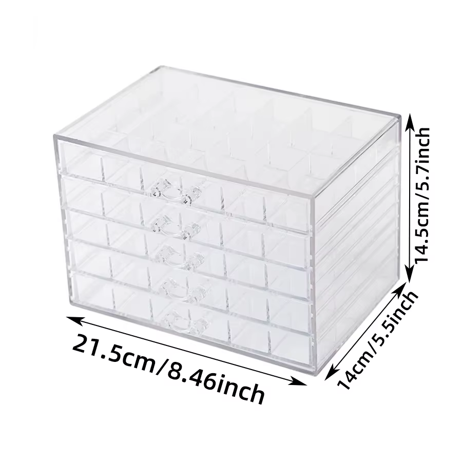 Boîte de rangement pour accessoires de nail art, boîte à accessoires à 120 compartiments, boîte à st