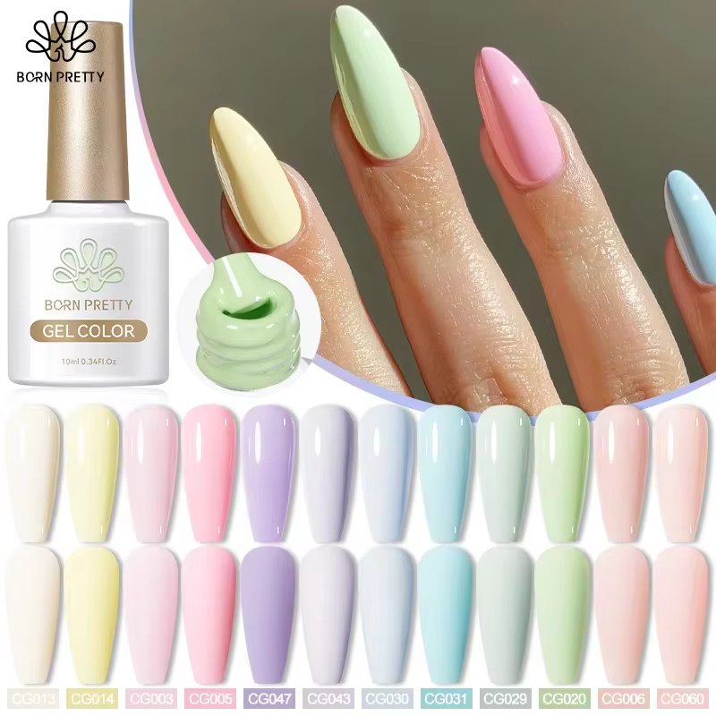 BORN PRETTY – vernis à ongles Gel couleur printemps-été, 10ml, rose clair, vert, jaune, longue durée