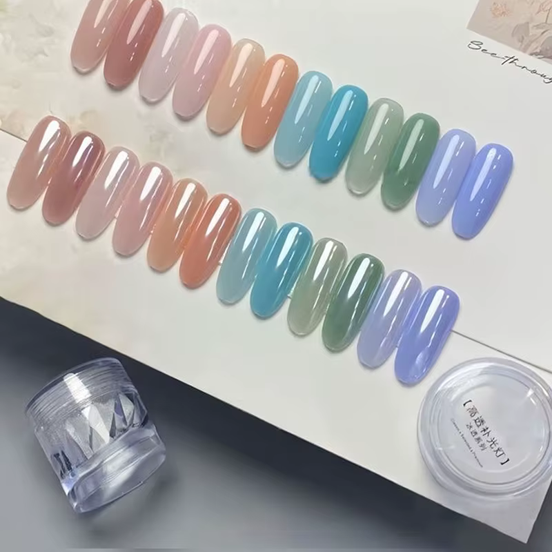 1 pot de poudre à ongles chromée Aurora Orange, effet miroir lunaire brillant, pigment de paillettes