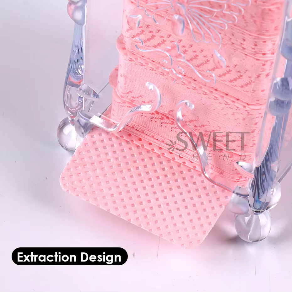 Boîte de rangement pour tampons de coton en acrylique, boîte de rangement pour ongles, Design Transp