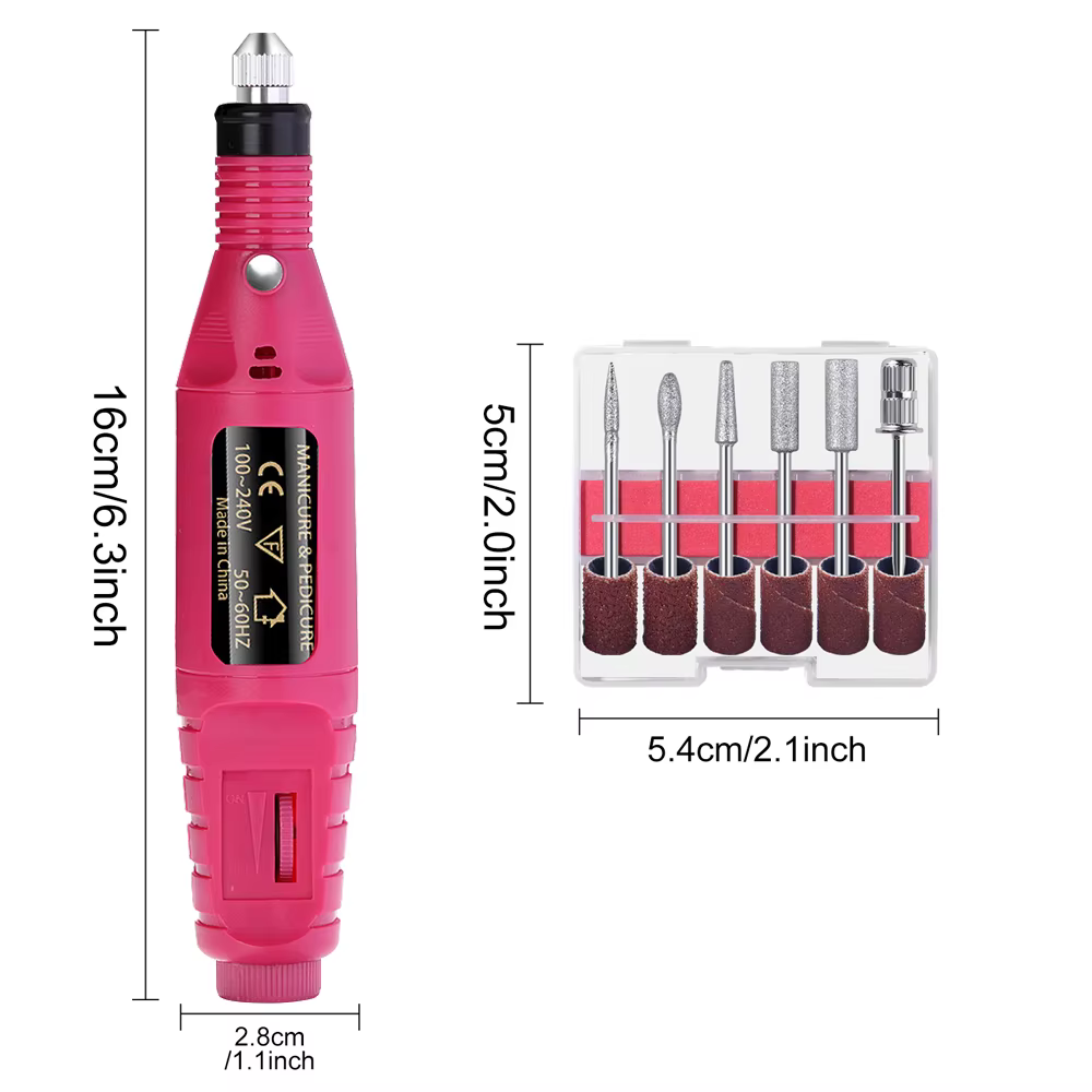 Polisseuse à ongles Portable 6 couleurs, nouvelle perceuse à ongles électrique, ponceuse à ongles, a