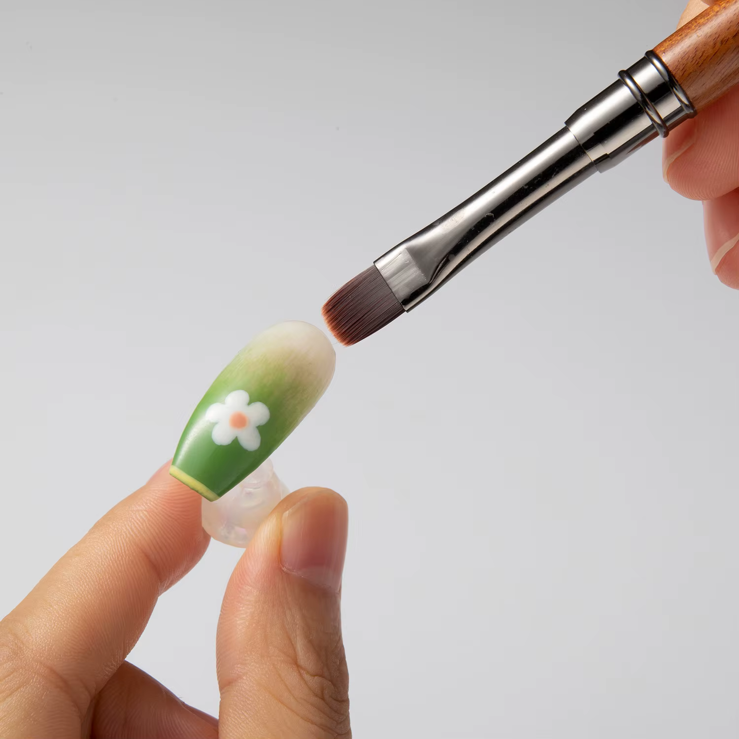 Pinceau de peinture sur Gel en bois, 3 pièces, constructeur d'ongles, brosse acrylique pour manucure