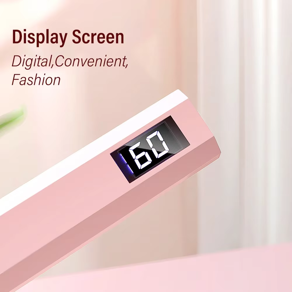 YIKOOLIN-Mini lampe à ongles UV sans fil avec affichage LED, lampe de luminothérapie portable
