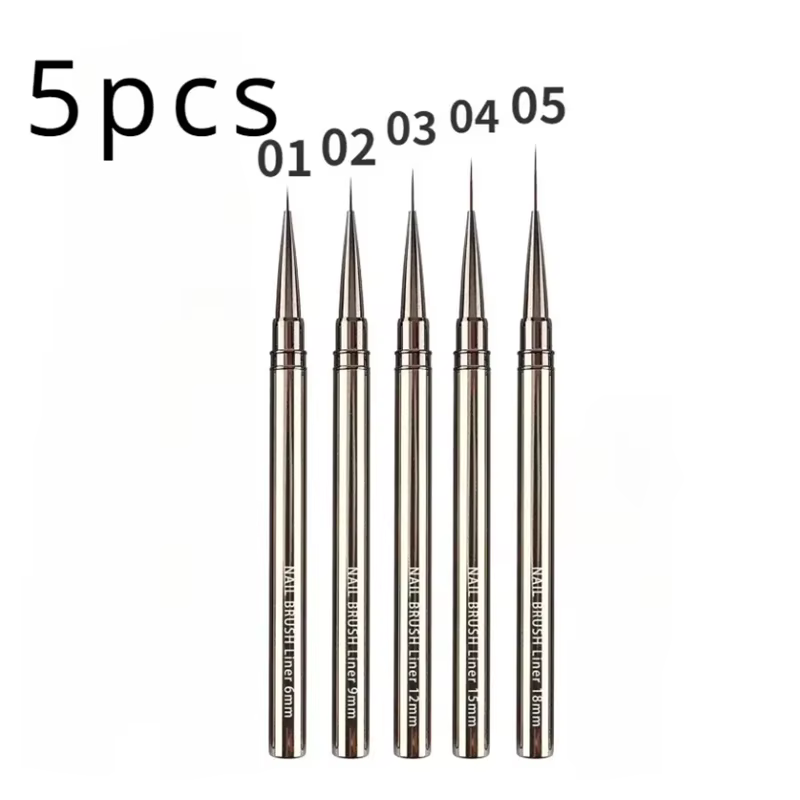 Pinceaux pour revêtement d'ongles, lignes allongées, rayures, dessin, peinture, stylo de conception 