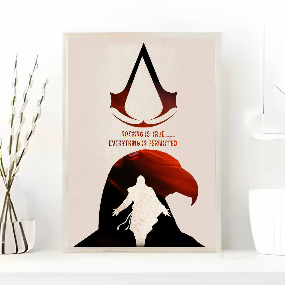 Affiche d'art de jeu vidéo A-AssassinS Creed avec imprimés, décoration de maison, chambre à coucher,