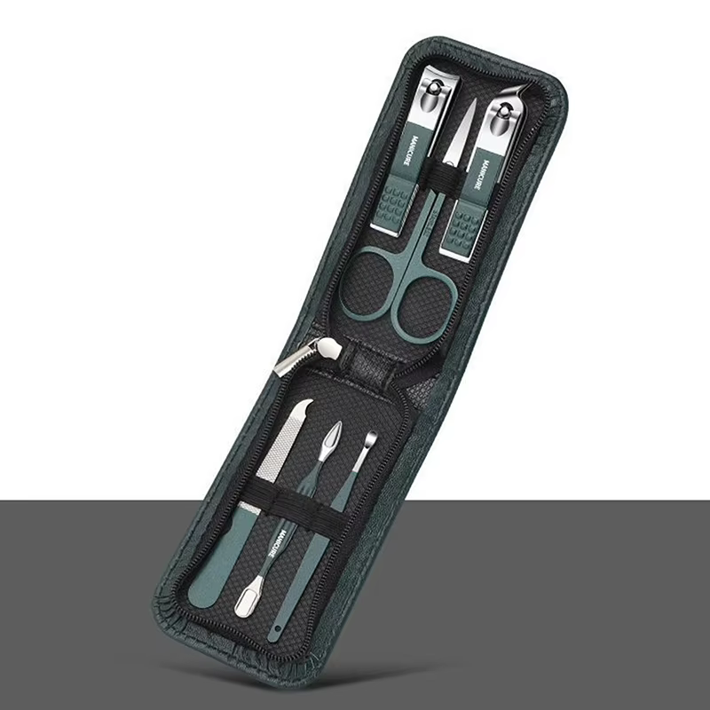 (Été4) 6 Pièces – Kits de Manucure et Pédicure Portables de Luxe – Ensemble de Coupe-Ongles Noir Bri