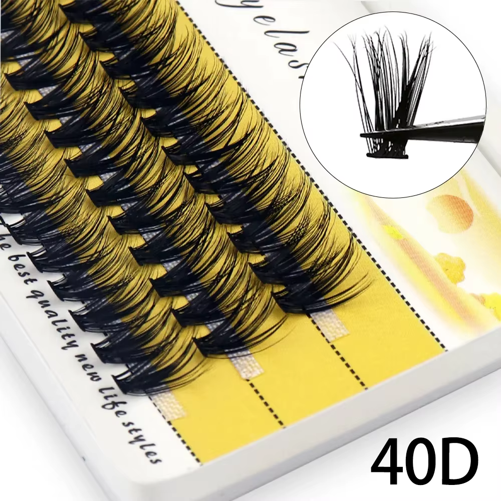 40D/30D/20D cils de vison 1 boîte/60 paquets extension de cils naturels 3D russie cils individuels g