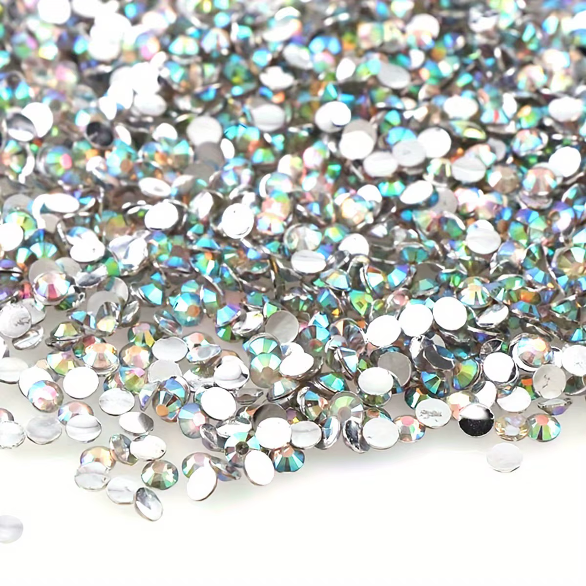 1000/500 pièces 2/3/4mm résine ronde fond plat couleur paillettes strass bricolage 3D Nail Art décor