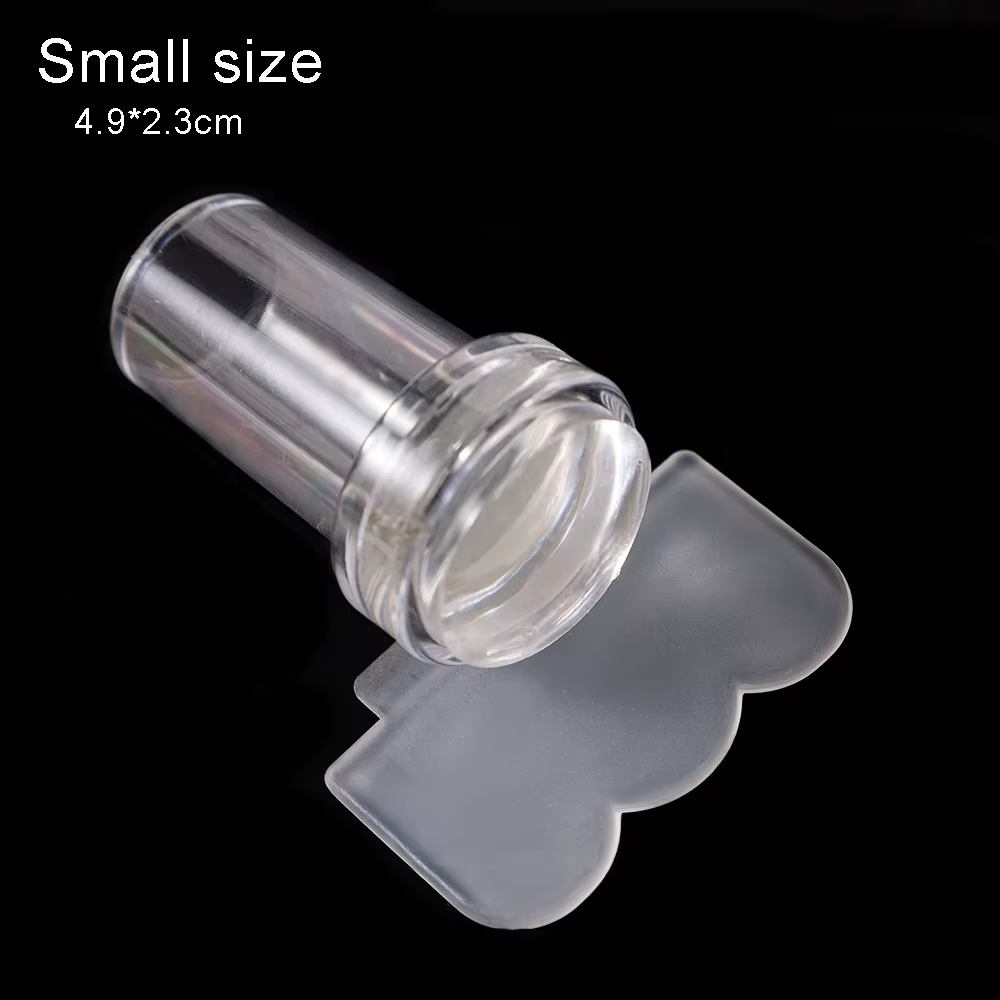Tampon à Ongles en Silicone avec Impression de Verhéritage à Ongles, Pointe Française, Modèle avec G
