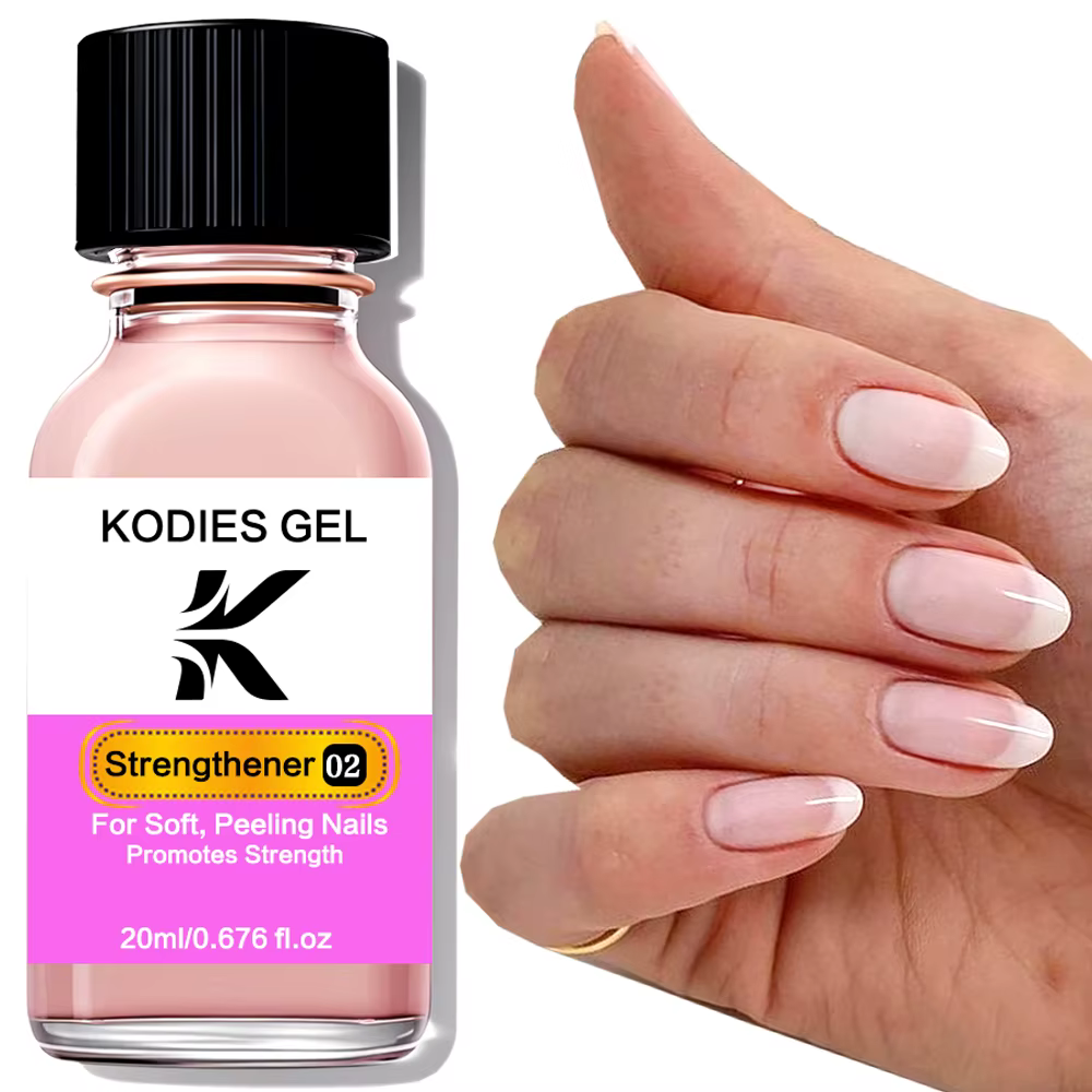 KODIES GEL naturel rose traitement de renforcement des ongles Regukar sec puissant durcisseur des on