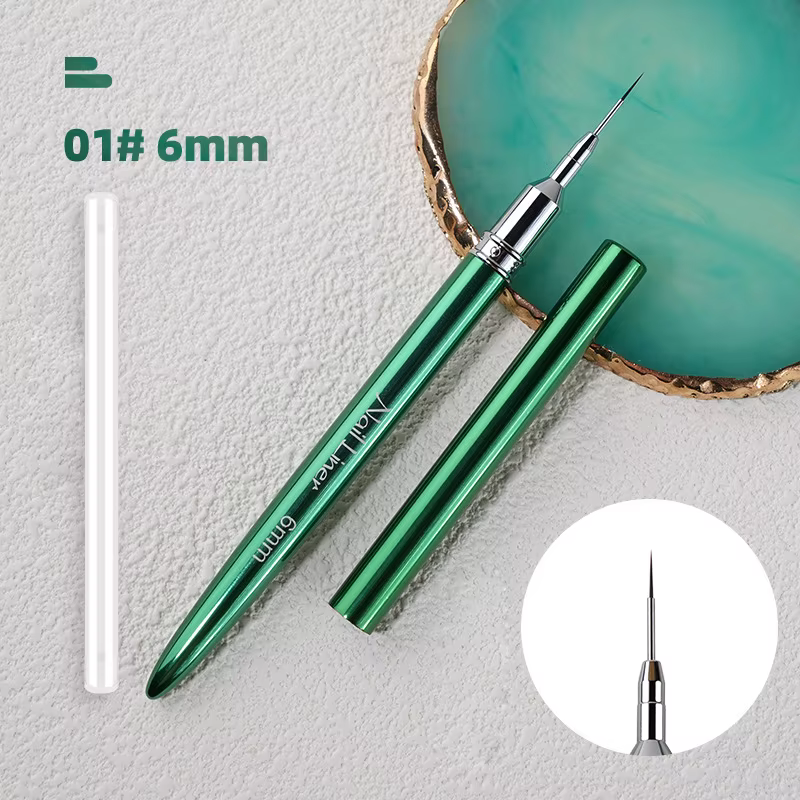 Pinceau Liner pour Nail Art, Pinceaux à Gel UV, Stylo de Dessin pour Rayures Françaises, Motifs Flor