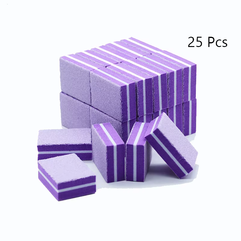100Pc professionnel Mini tampon d'art des ongles 100/180 papier de verre manucure soin fichier ponça