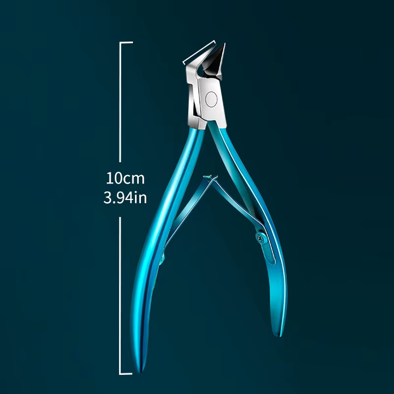 Coupe-ongles en acier inoxydable, lame droite pour ongles incarnés et épais, pointe pointue et point