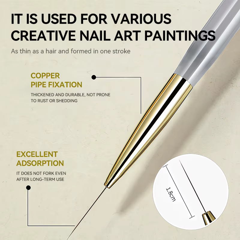Brosse professionnelle pour Nail Art, pointe de peinture, dessin, sculpture, stylo à points, doublur