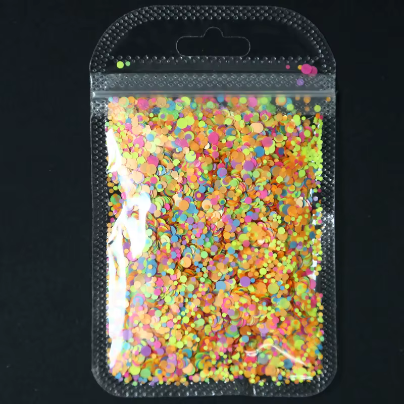Fluorwidess-Paillettes de Différentes Formes pour Ongles, Flocons de Paillettes Néon, Mélange de Doc