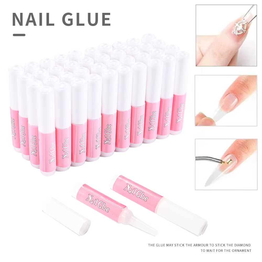 Colle à ongles Super forte pour ongles en acrylique, 100 pièces, à pression, adhésif professionnel p