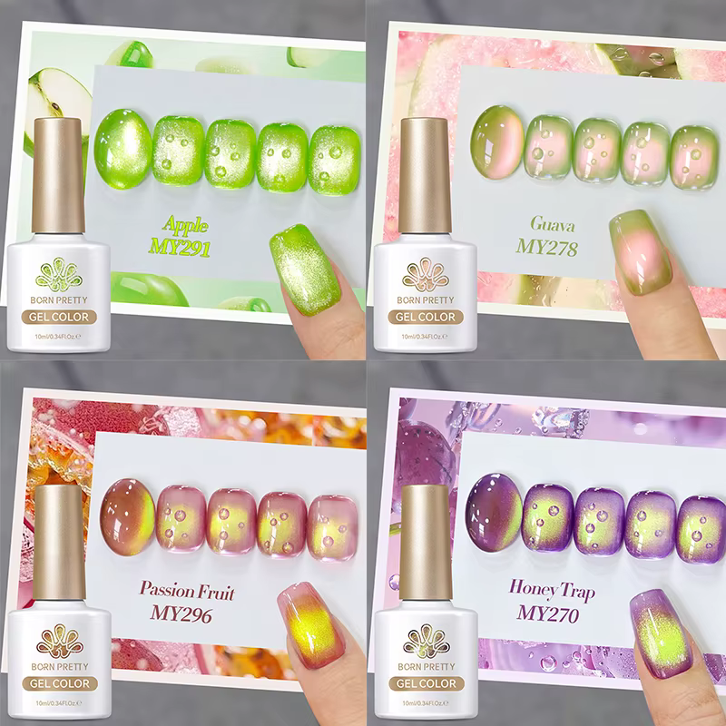 BORN PRETTY 10ml été Fruit chat Gel magnétique vernis à ongles 2025 nouvelles perles de verre de goy