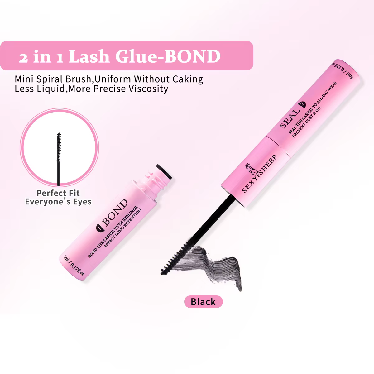 Kit de cils en grappes DIY, courbure D, styles naturels ou épais, 8-16 mm, avec colle et pince à cil