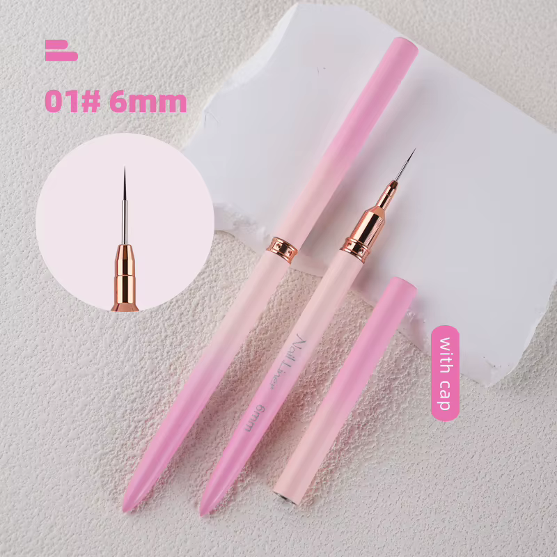 Pinceaux pour Nail Art, pinceaux à dessin fin 4/8/12/20/25mm pour lignes longues, détails fins, outi